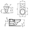 Ideal Standard Contour 21 Závěsné WC pro tělesně postižené V340401 - galerie #1