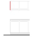 EBS 6390117 Vykrývací bok pro horní skříňky 35,2x37 cm dub halifax - galerie #1