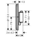Hansgrohe ShowerSelect Comfort S Termostatická baterie se 2 výstupy, kartáčovaný černý chrom 15554340 - galerie #1