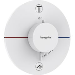 Hansgrohe ShowerSelect Comfort S Termostatická baterie se 2 výstupy, matná bílá 15554700