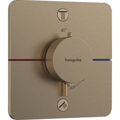Hansgrohe ShowerSelect Comfort Q Termostatická baterie se 2 výstupy, kartáčovaný bronz 15583140