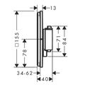 Hansgrohe ShowerSelect Comfort Q Termostatická baterie se 2 výstupy, kartáčovaný černý chrom 15583340 - galerie #1