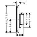 Hansgrohe ShowerSelect Comfort Q Termostatická podomítková baterie, chrom 15588000 - galerie #1