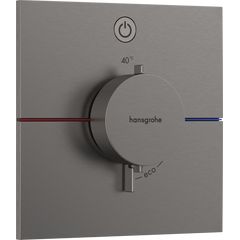 Hansgrohe ShowerSelect Comfort E Termostatická podomítková baterie dvoucestná, kartáčovaný černý chrom 15578340