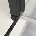 Roth Caribe Line Sprchové dveře do niky s bočním profilem 105 cm, černý elox/čiré sklo - galerie #2