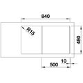 Blanco Zia 5 S Granitový dřez s odkapem oboustranné provedení, 86x50cm, černá 526016 - galerie #4