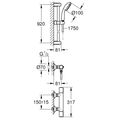 Grohe Precision Flow Sprchový set s termostatickou baterií, chrom 34842000 - galerie #3