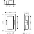 Hansgrohe XtraStoris Minimalistic Zápustná polička 30x15x10 cm, bílá 56070700 - galerie #1