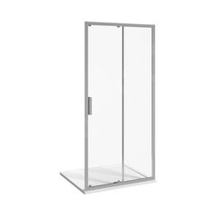 Jika Nion Sprchové dveře dvoudílné, 140 cm, stříbrná/čiré sklo H2422N80026681