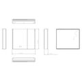 kielle Arkas I Zrcadlová skříňka s LED osvětlením, vyhříváním a USB portem, 80x70x13 cm, bílá 50111810 - galerie #2