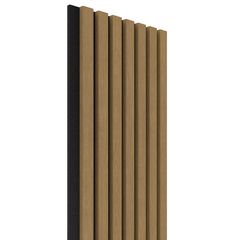 Akustický panel Oak dark brown 29,5x275 cm lamely na filcu