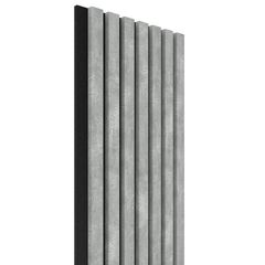 Akustický panel Beton šedý 29,5x275 cm lamely na filcu