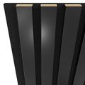 Akustický panel černý 29,5x275 cm lamely na filcu - galerie #1