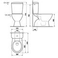Jika Lyra Plus WC kombi mísa s nádržkou Rimless, spodní odpad, bílá H8257270002423 - galerie #1