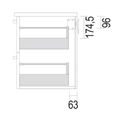 EBS Lasy Skříňka umyvadlová s deskou 63,2 cm, zářivě bílá matná, LASY60B - galerie #3